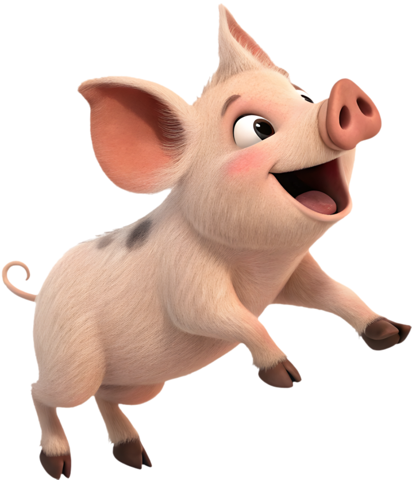 Adorable Piglet Illustration for Stickers and Invitations. . png