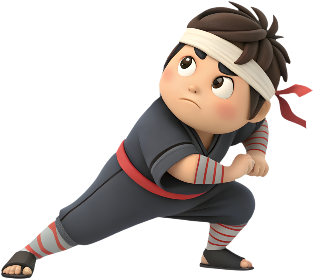 Playful Ninja Man Artwork for Posters and Marketing. . png