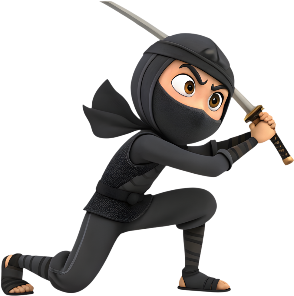 Adorable Ninja Warrior Design for Kids Invitations. . png