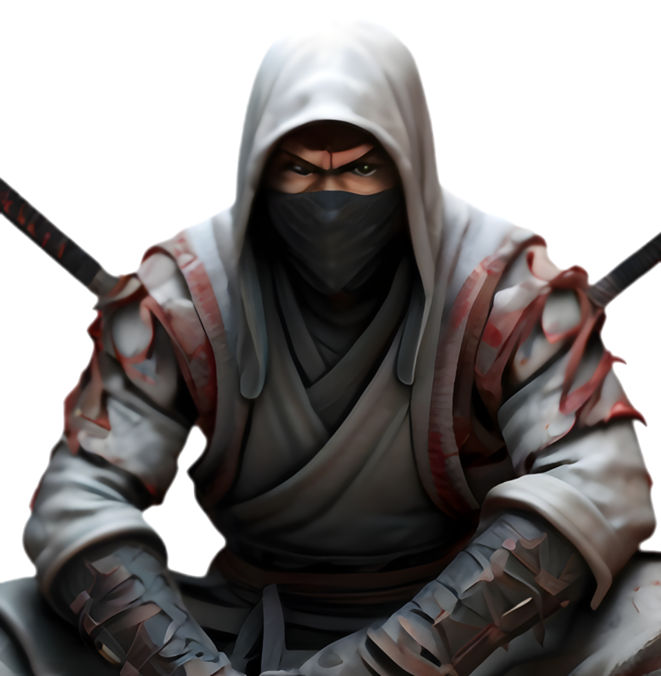 Smiling Ninja Character Illustration for Creative Designs. . png