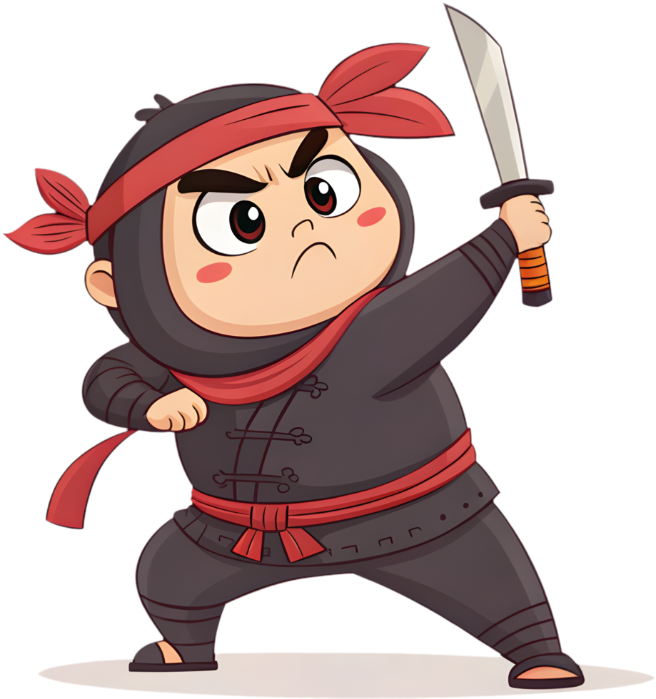 Funny Ninja Warrior Character for Fun Design Ideas. . png