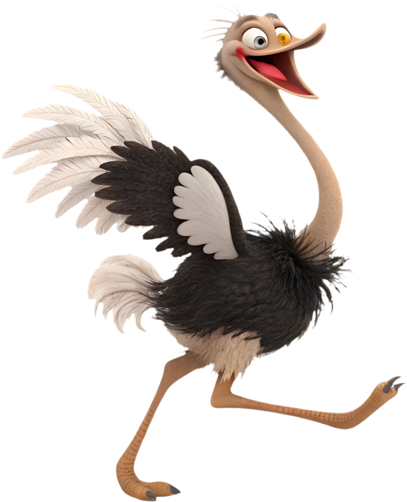Creative Ostrich Character Clipart for Fun Digital Projects. . png