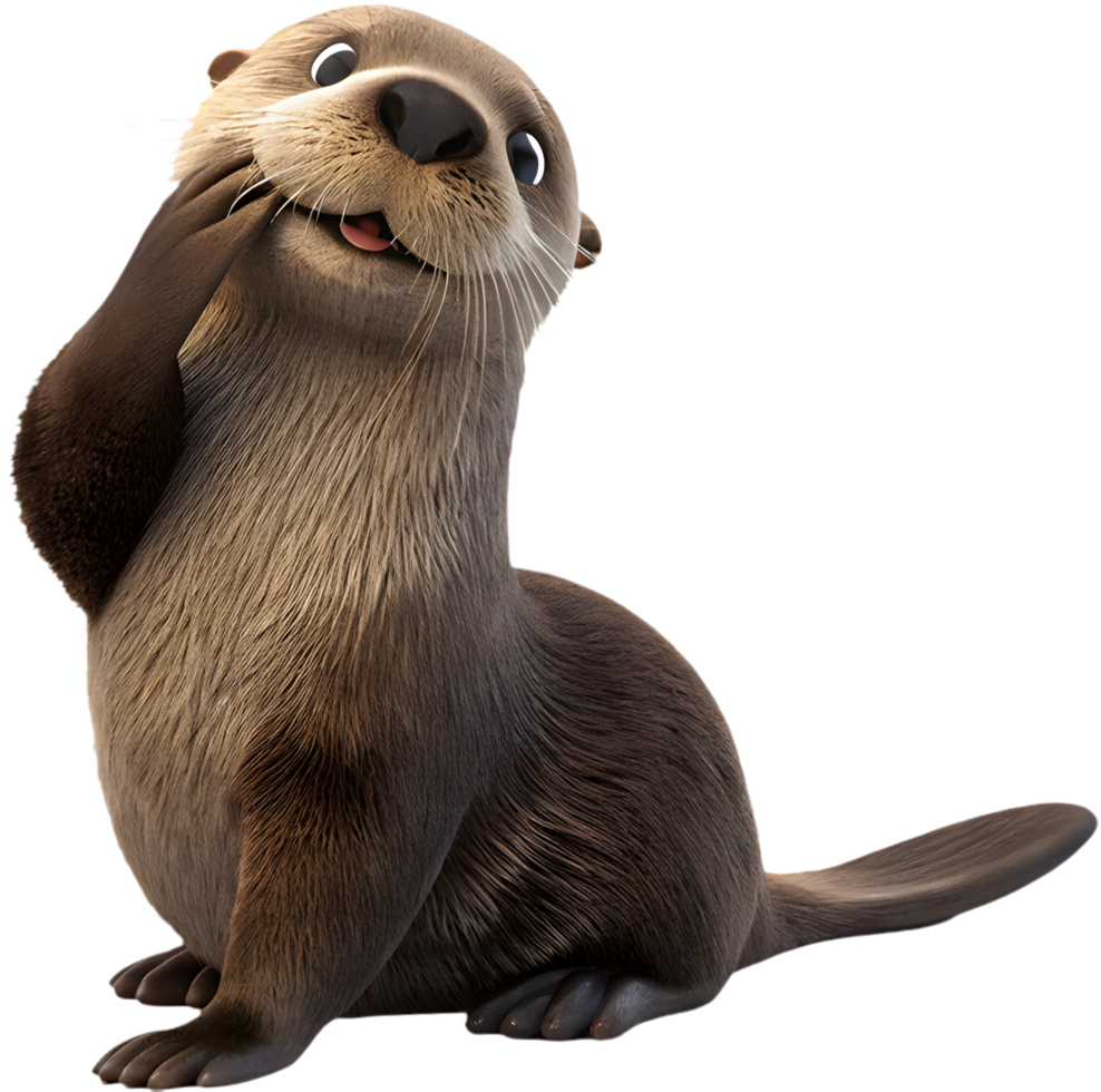 Playful Sea Otter Clipart for Creative Design Ideas. . png