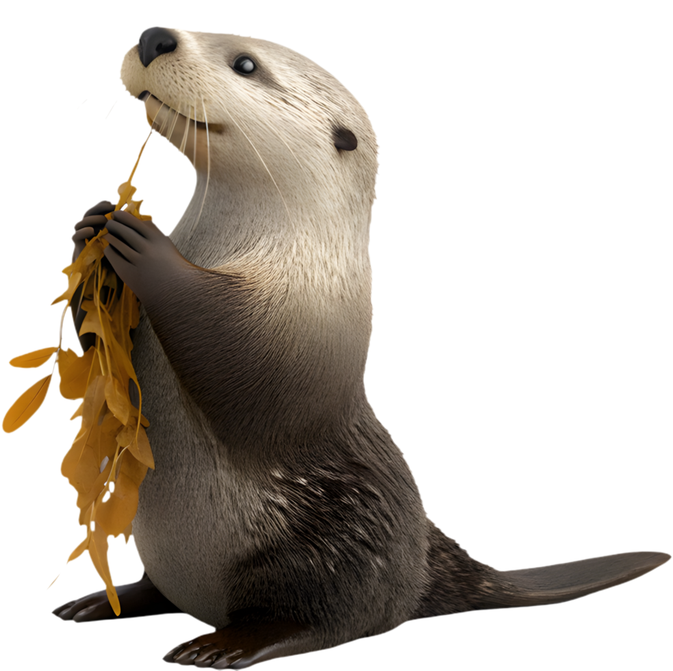Cartoon Sea Otter for Friendly and Playful Designs. . png