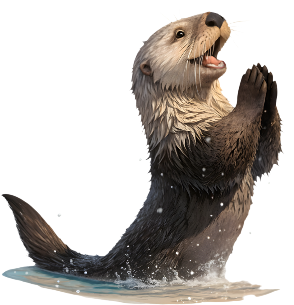 Cute and Playful Sea Otter Clipart for Fun Projects. . png
