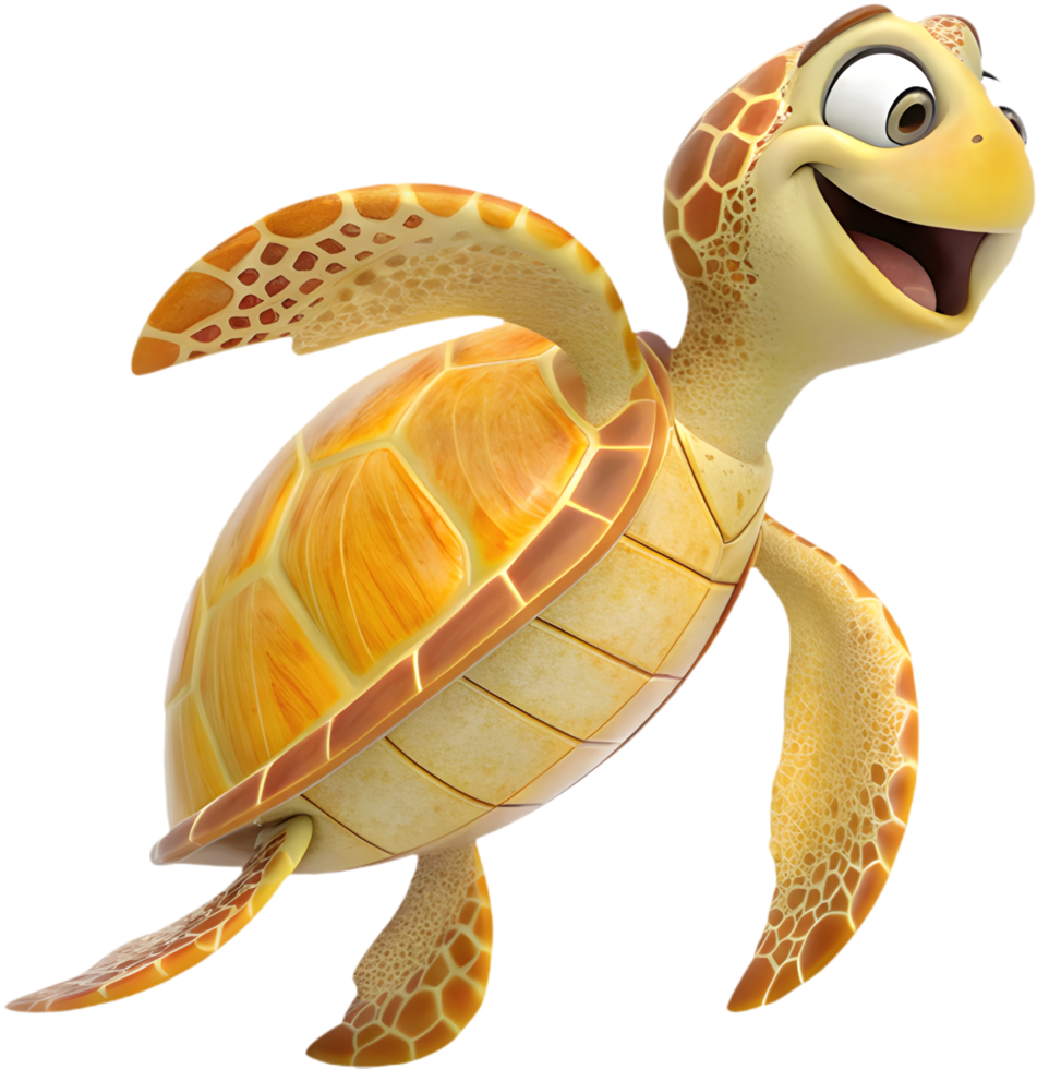 Playful Sea Turtle Clipart for Lighthearted Design Projects. . png