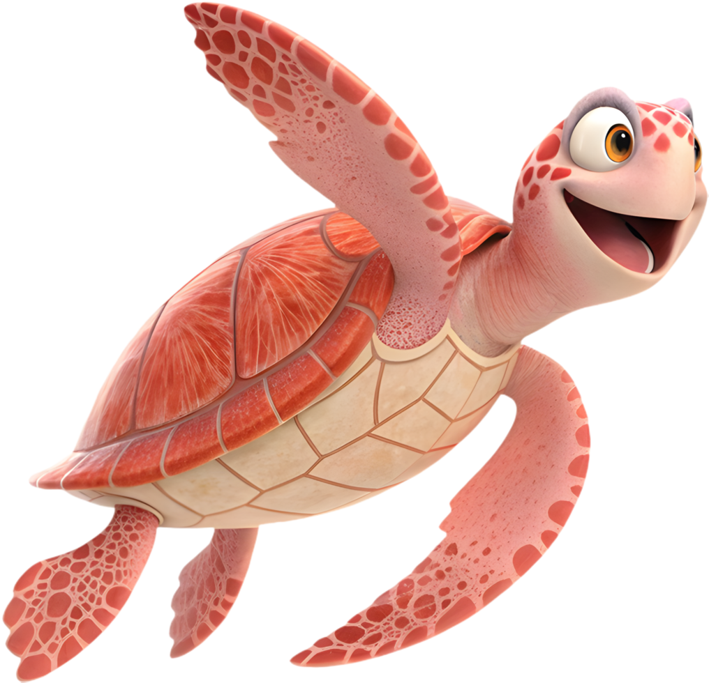 Adorable and Fun Sea Turtle for Playful Designs. . png