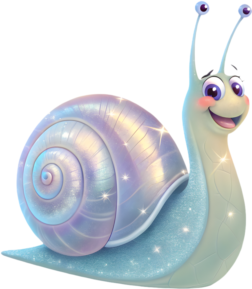 Sweet and Playful Snail Illustration for Creative Projects. . png