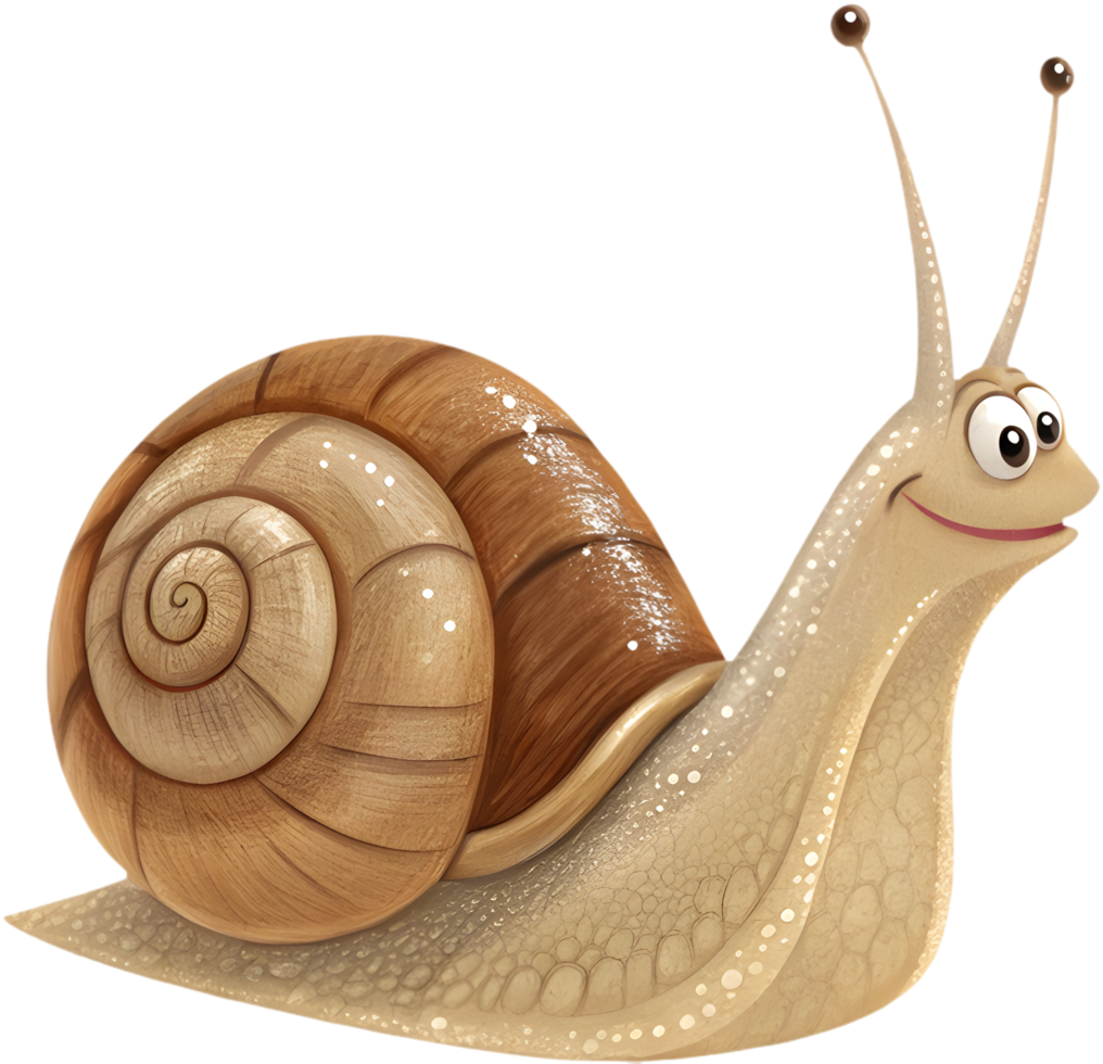 Delightful Cartoon Snail for Creative and Fun Projects. . png