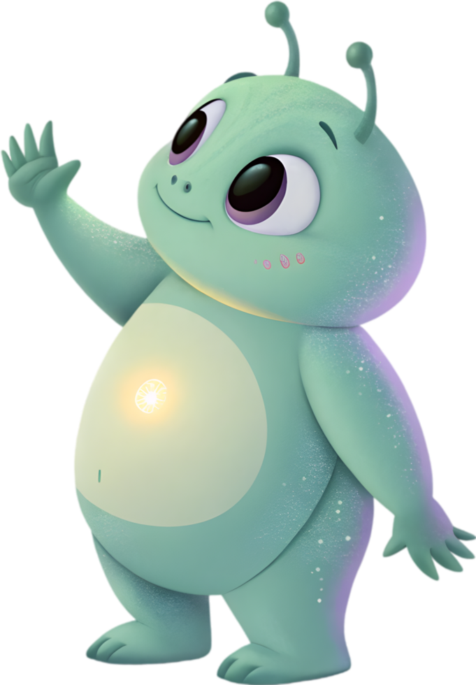 Serene and Elegant Alien in Peaceful Cosmic Stance. . png