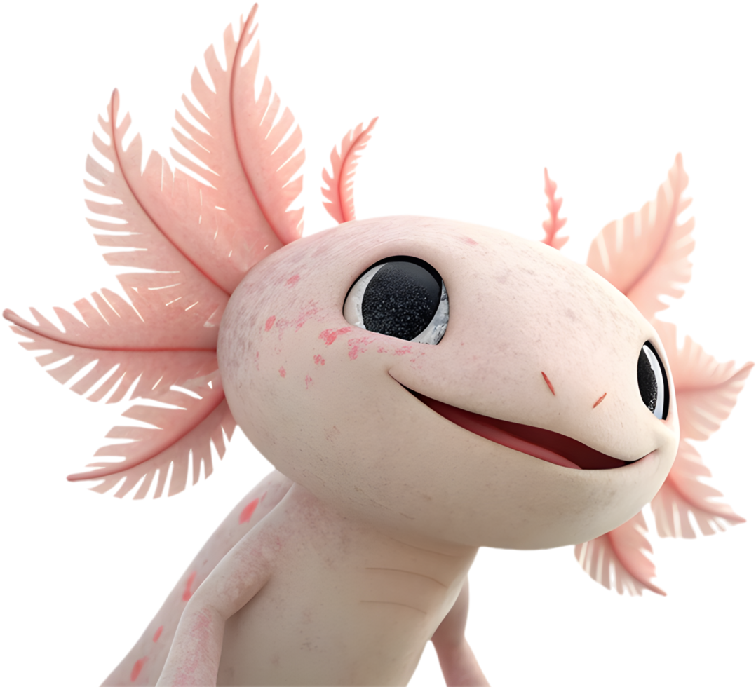 Engaging Juvenile Axolotl Depicting Vibrant Features And Playful Behavior. . png
