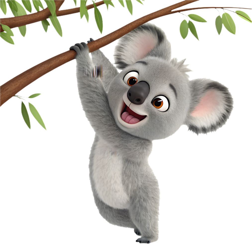 Playful Koala in the Wild for Nature Enthusiasts. . png