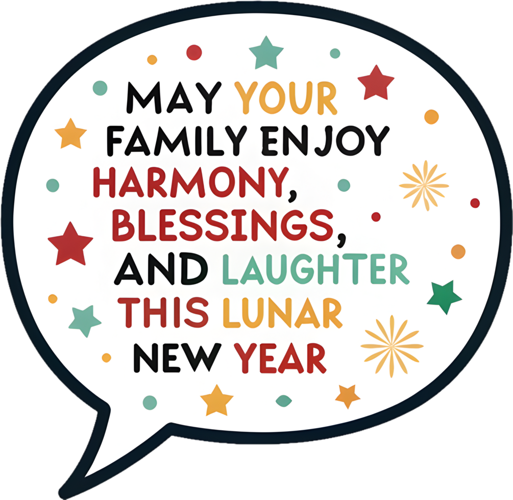Vibrant and Elegant Chinese New Year Celebration Clipart. . png