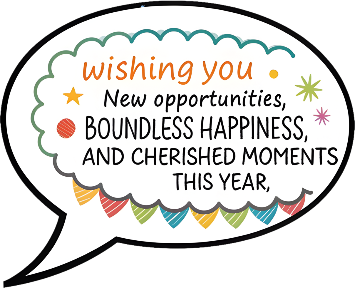 Beautiful Seasonal Greetings Clipart for Lunar New Year. . png