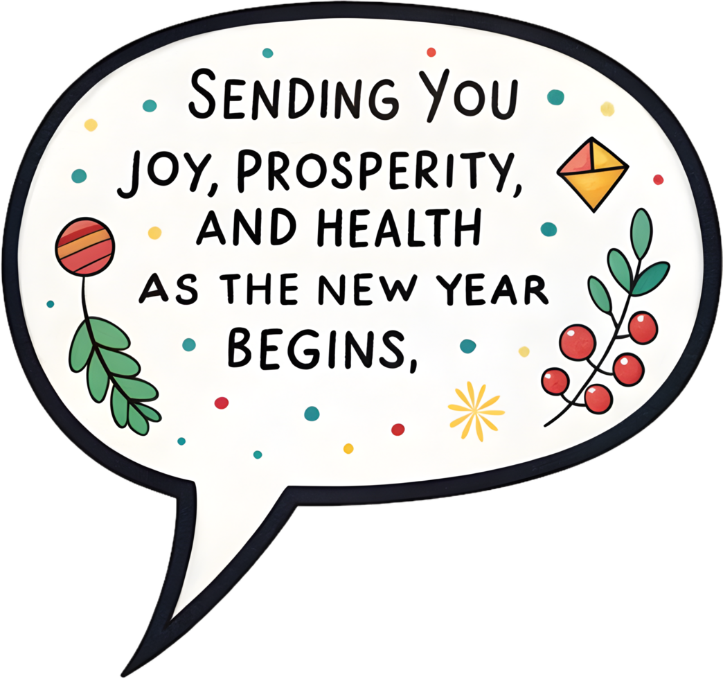 Elegant Lunar New Year Greetings for Festive Artwork. . png