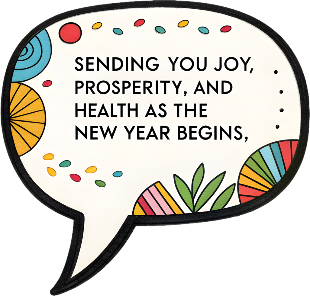 Prosperous Greetings Clipart for Chinese New Year Joy. . png