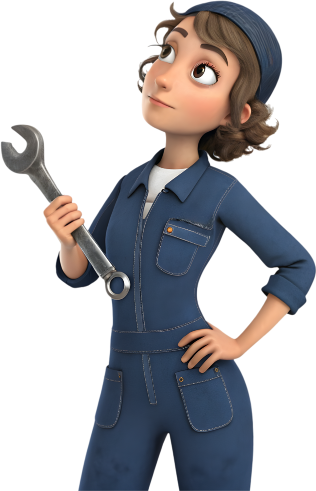 Cute and Lovely Cartoon Character Design of a Fun Woman. . png