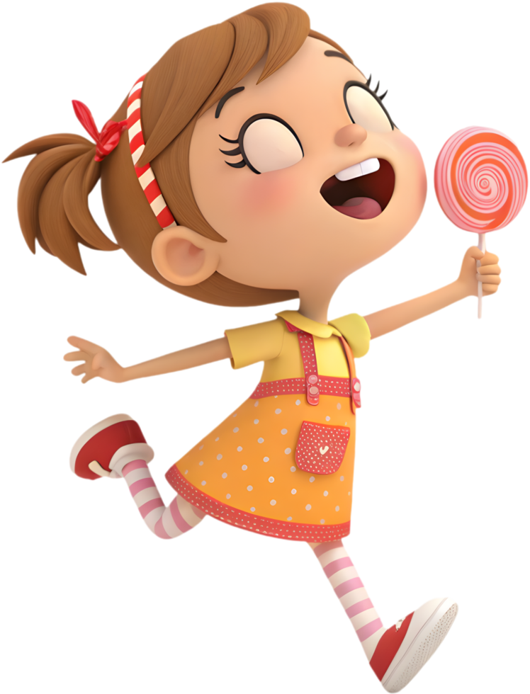 Fun and Playful Cartoon Art Featuring a Beautiful Lady. . png