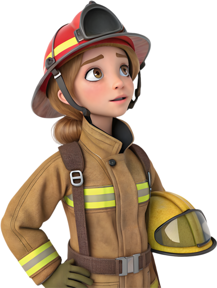 Charming Cartoon Design Featuring a Lovely Cheerful Woman. . png