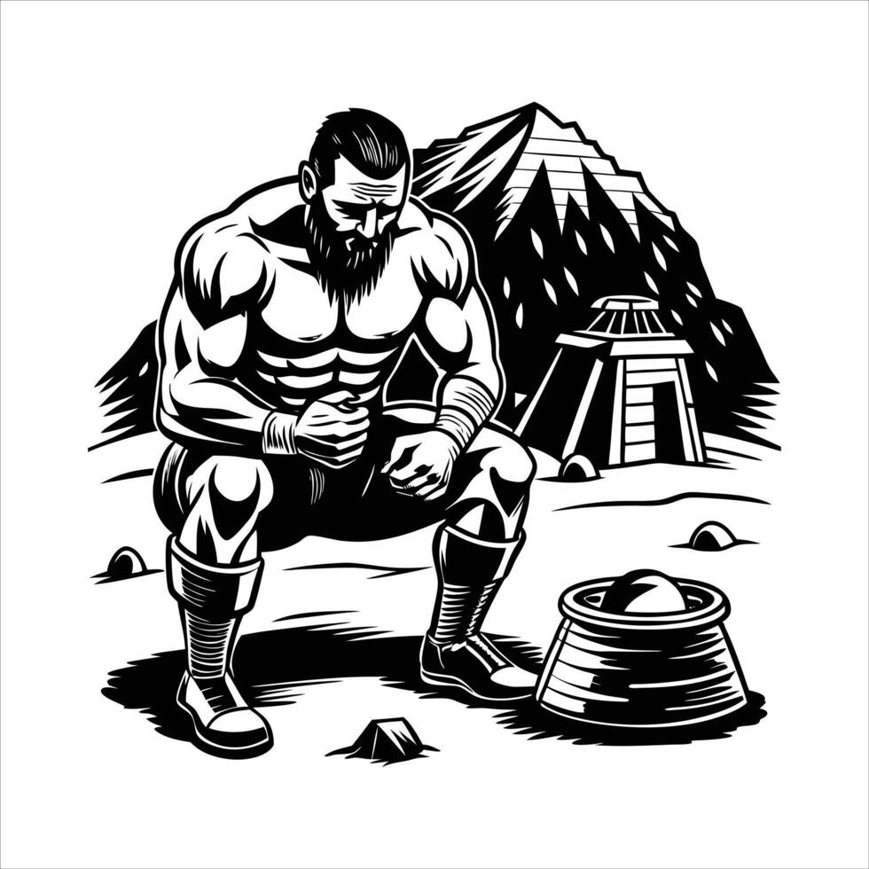 Wrestling injured wrestler vector
