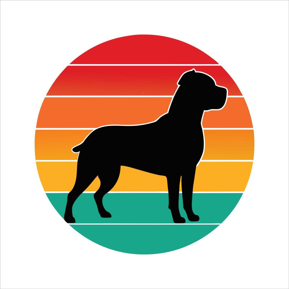 Bullmastiff Dog Retro vector