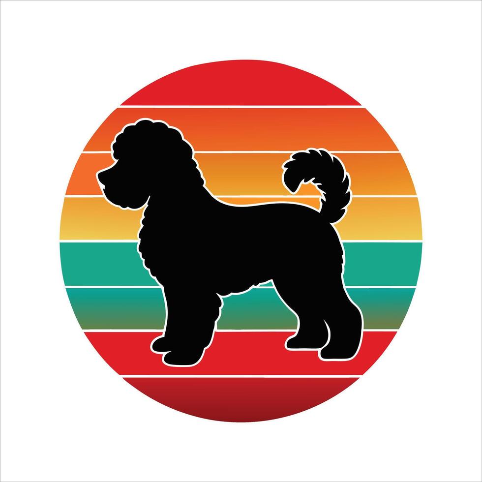 Bichon Frise Dog Retro T shirt Design vector