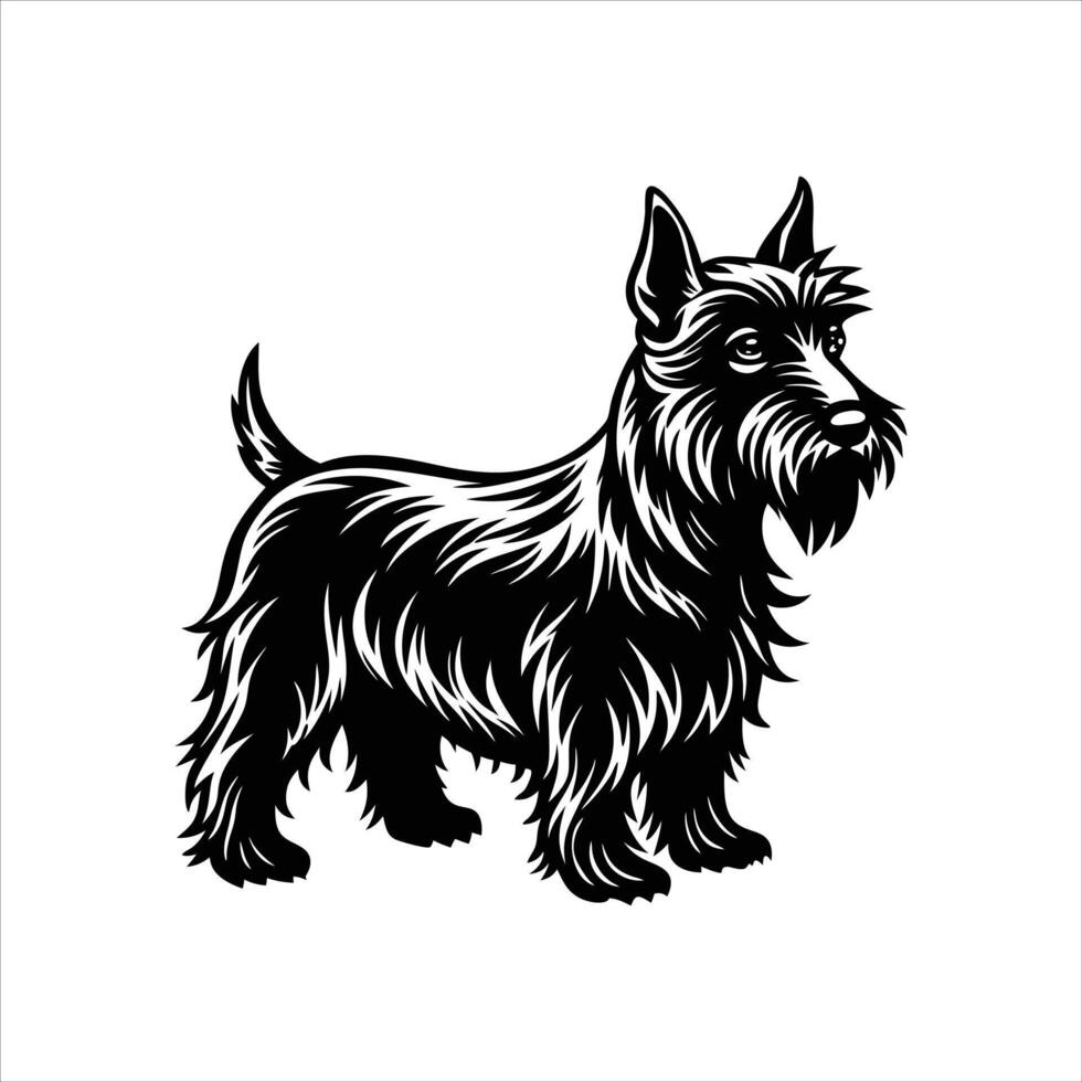 Scottish Terrier Dog Head vector