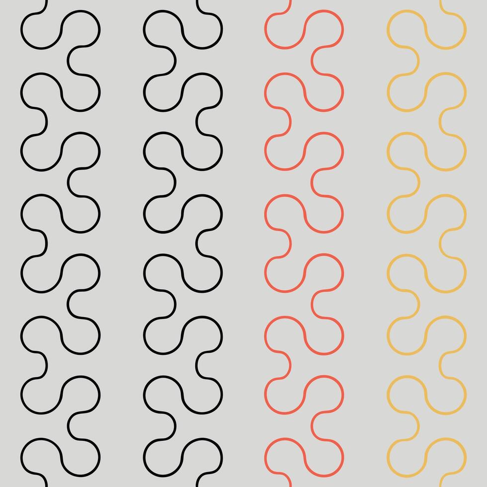 trendy Curvy Waves repetitive Pattern. vector