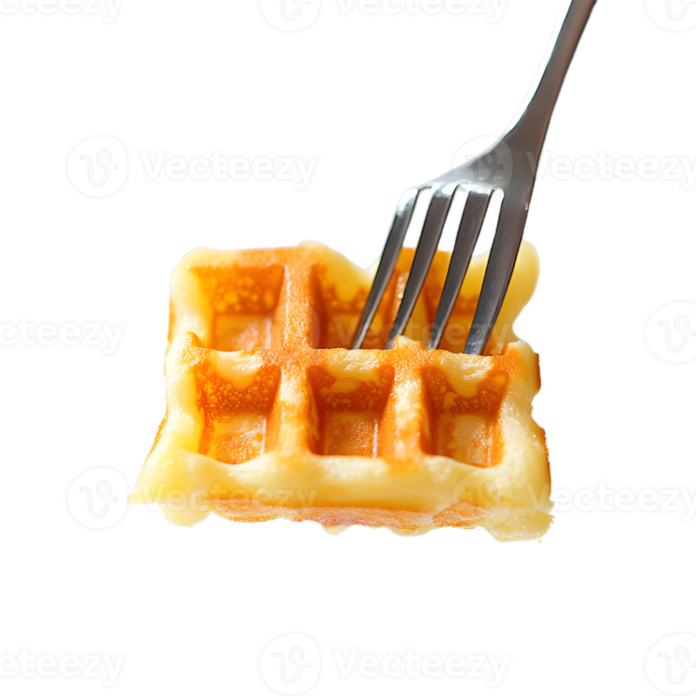 Warm Waffle with Fork for Digital Artwork png