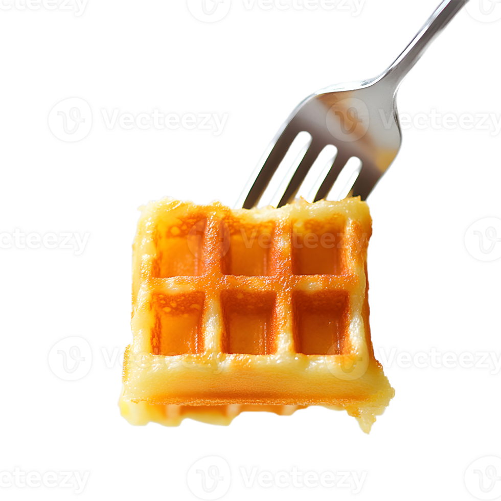 Delicious Waffle Paired with a Fork png