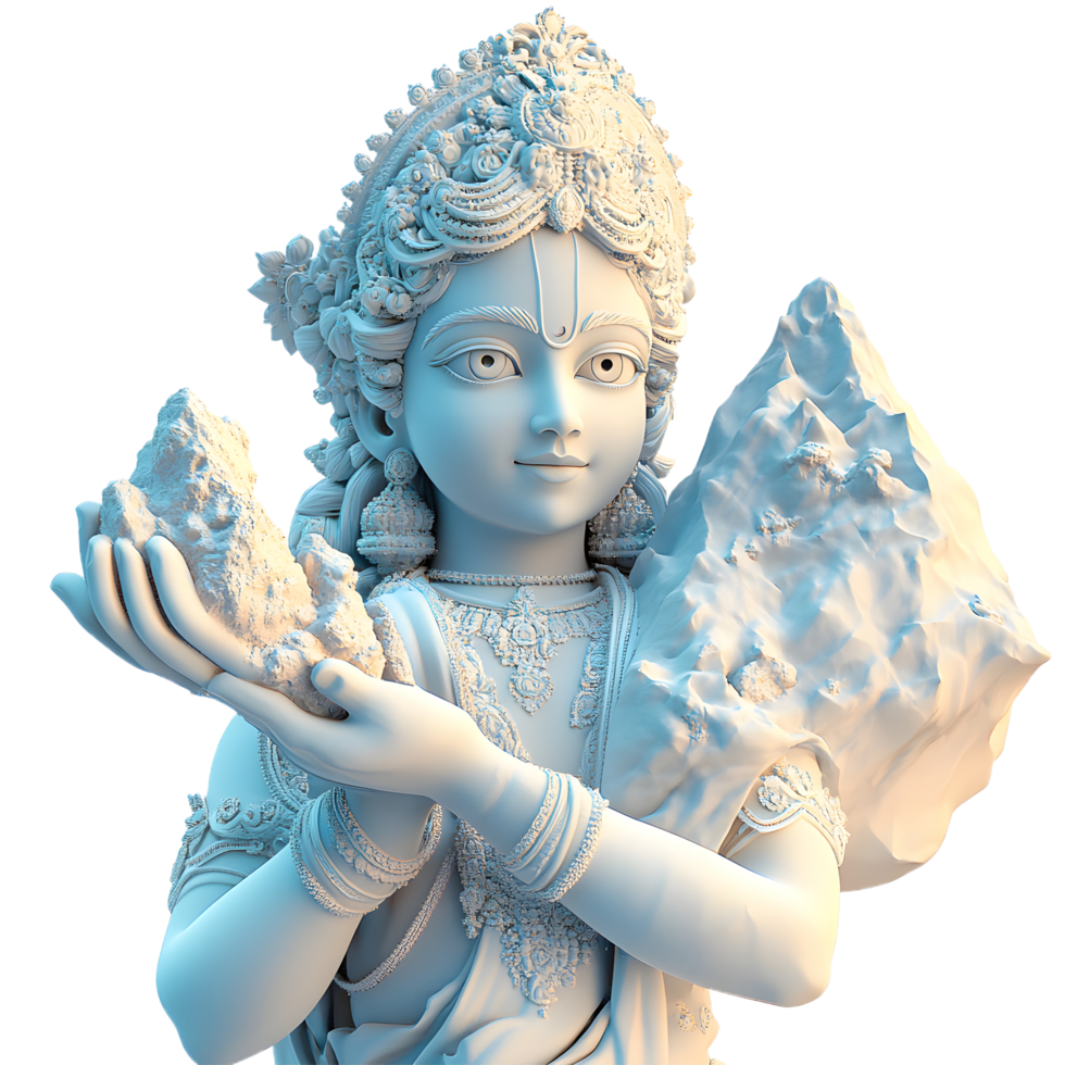 Lord Krishna animated character with transparent background png