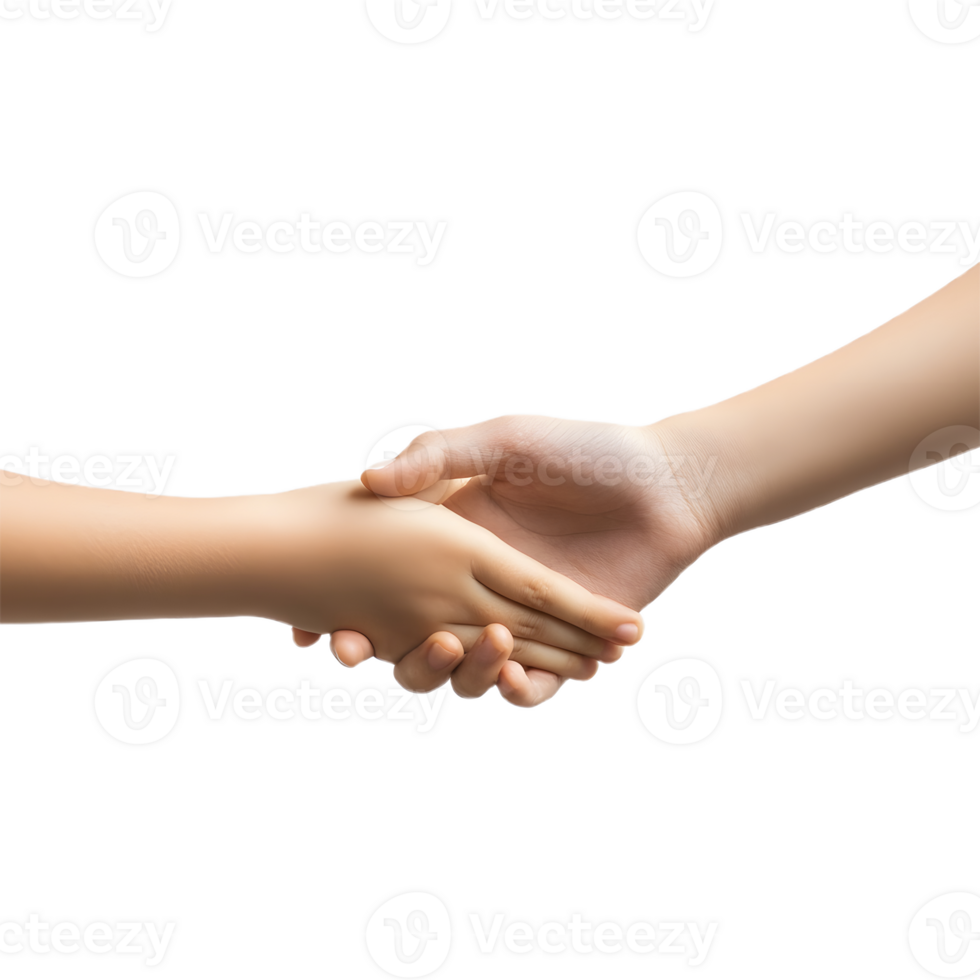 Transparent Background with Two People Sharing a Handshake png