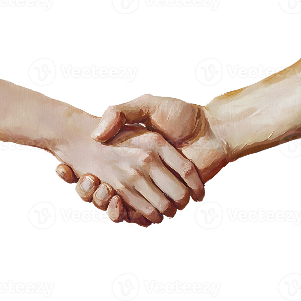 Handshake Between Two Individuals on a Transparent Background png