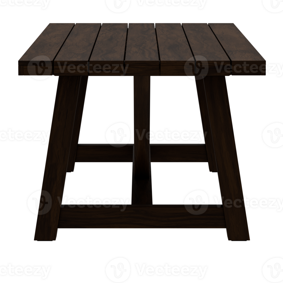 3d wooden table with a transparent background png