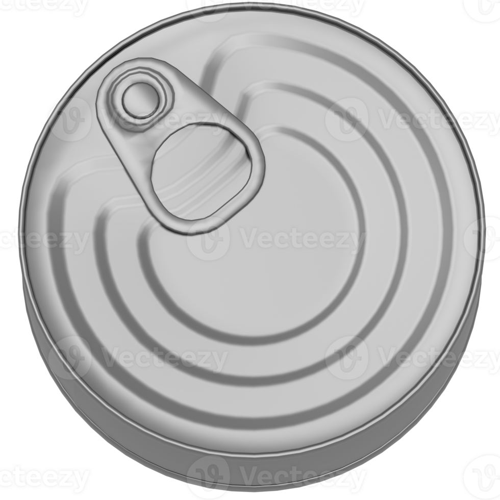 3d A can of food on a transparent background png