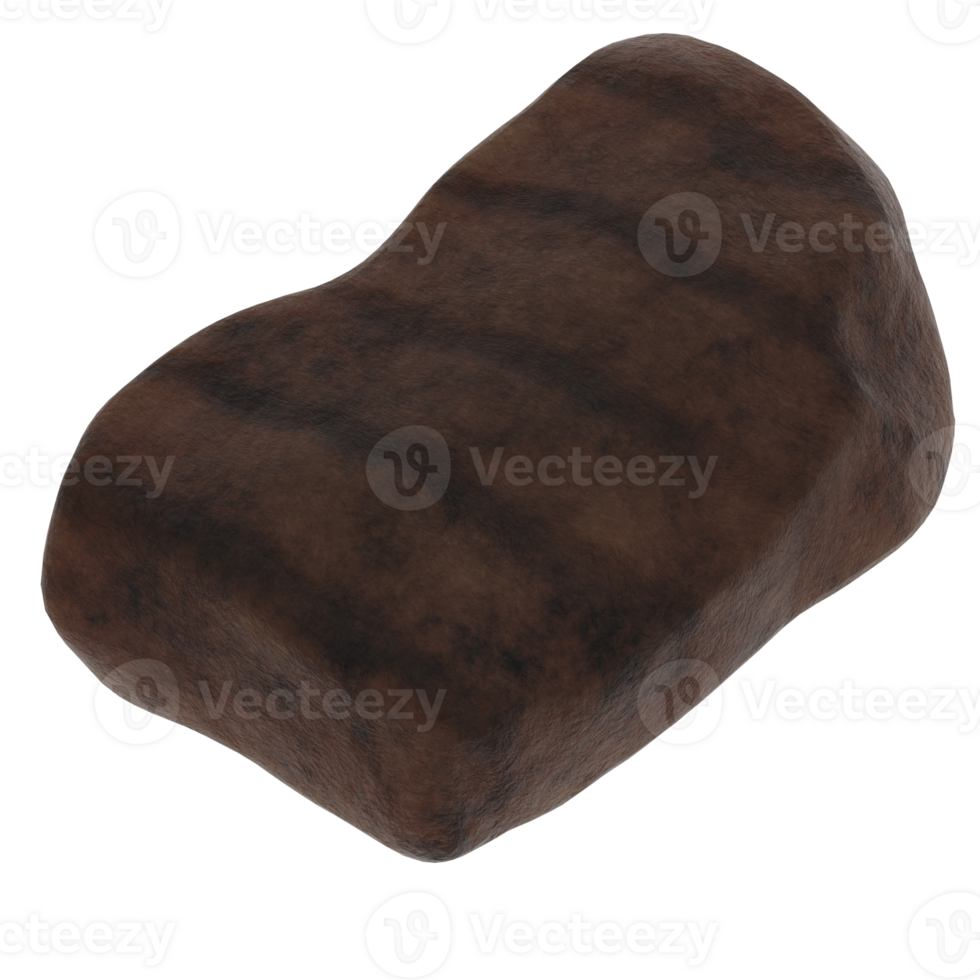 A brown rock on a transparent background png