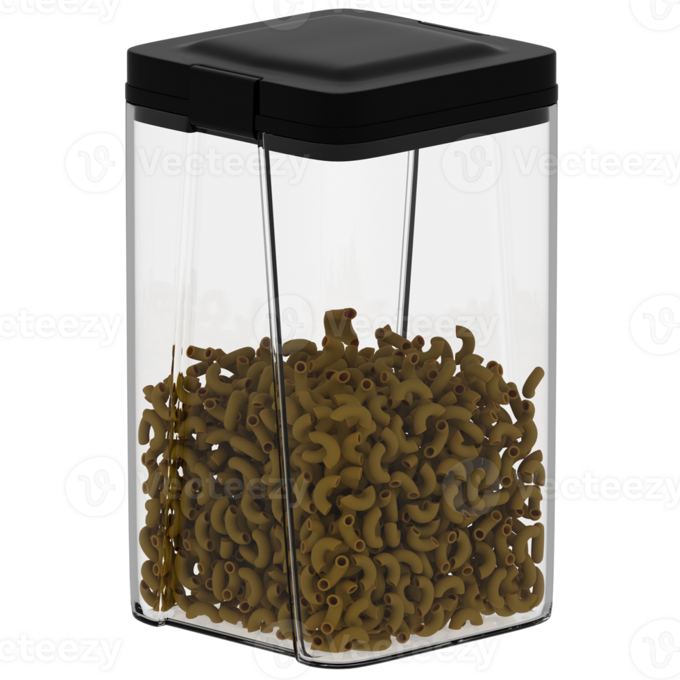 Pasta storage container with transparent background png