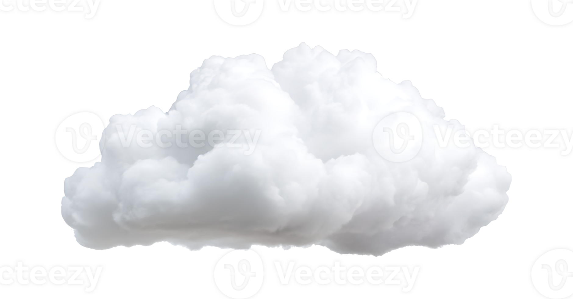 Fluffy white cloud isolated png