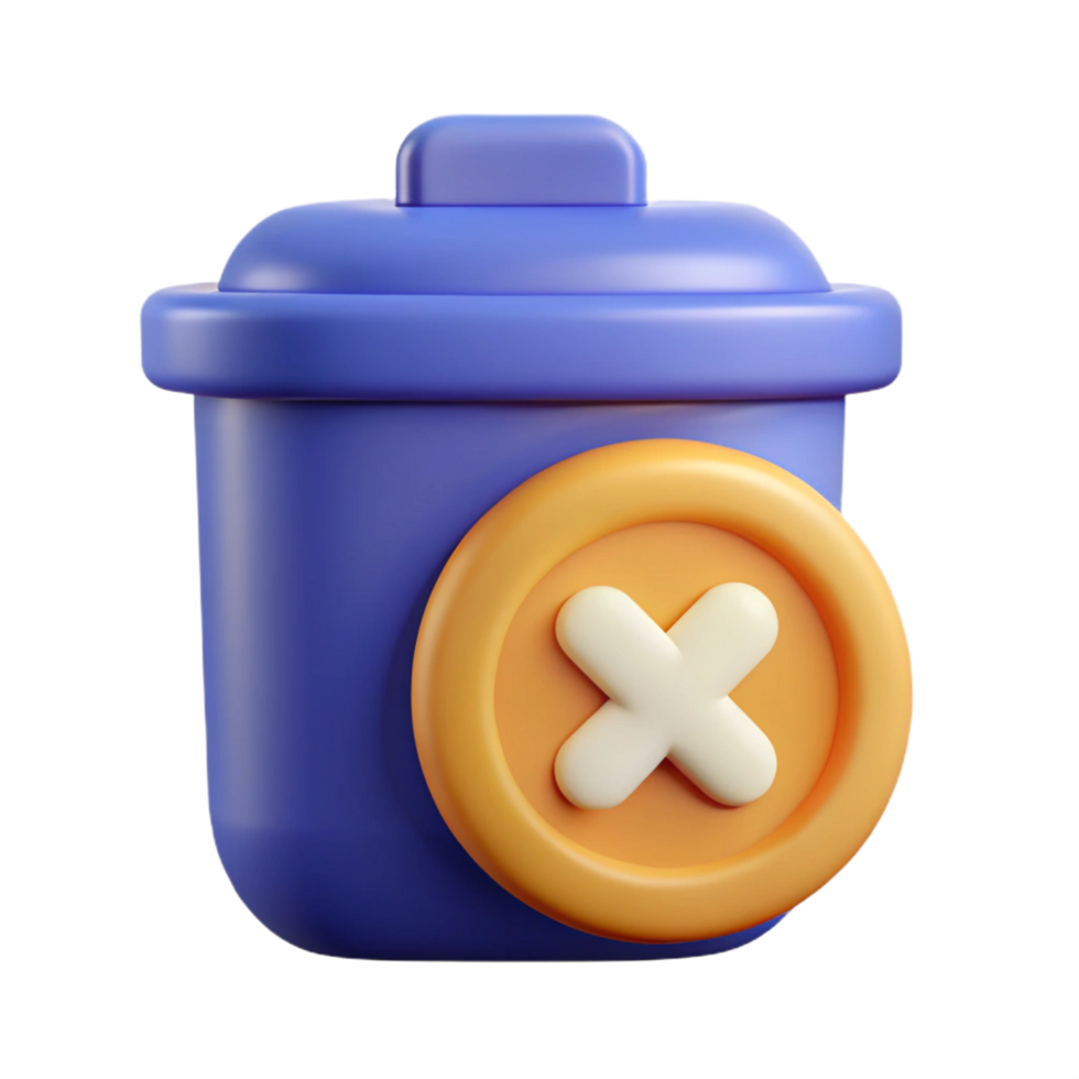 blue trash can png