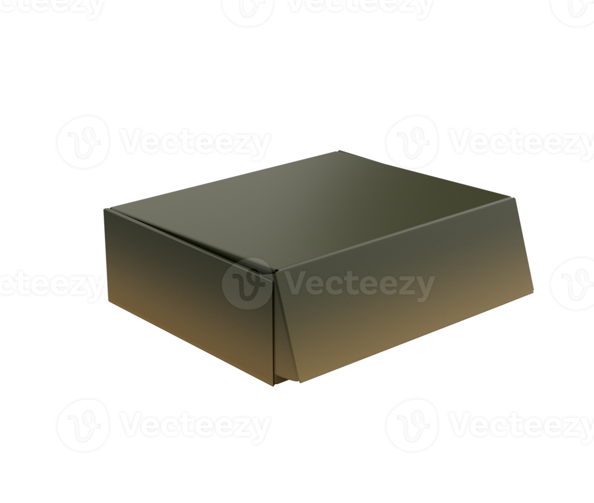 Dark Slate Gray Cardboard Box Closed Mockup Sleek Modern Design For Product Display 3d Illustration png