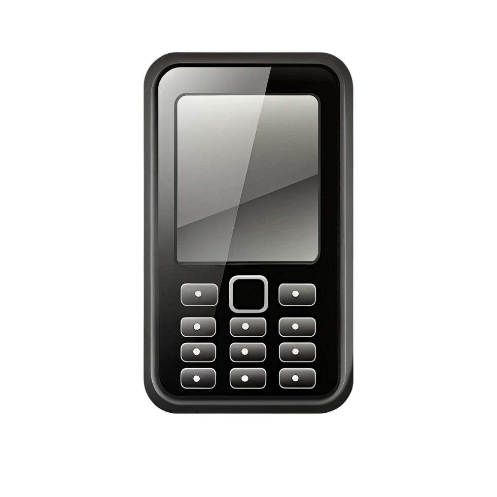 Modern Black Smartphone Mockup, Ready for Use png