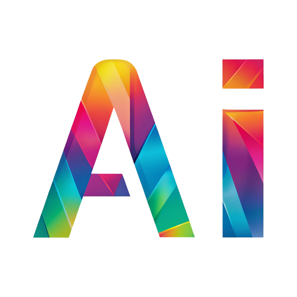 Vibrant AI Logo with Geometric Shapes png