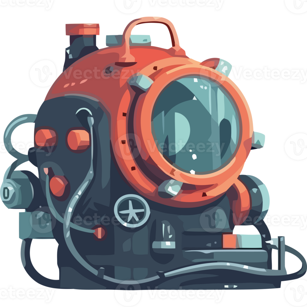 Modern illustration of underwater machinery icon isolated png