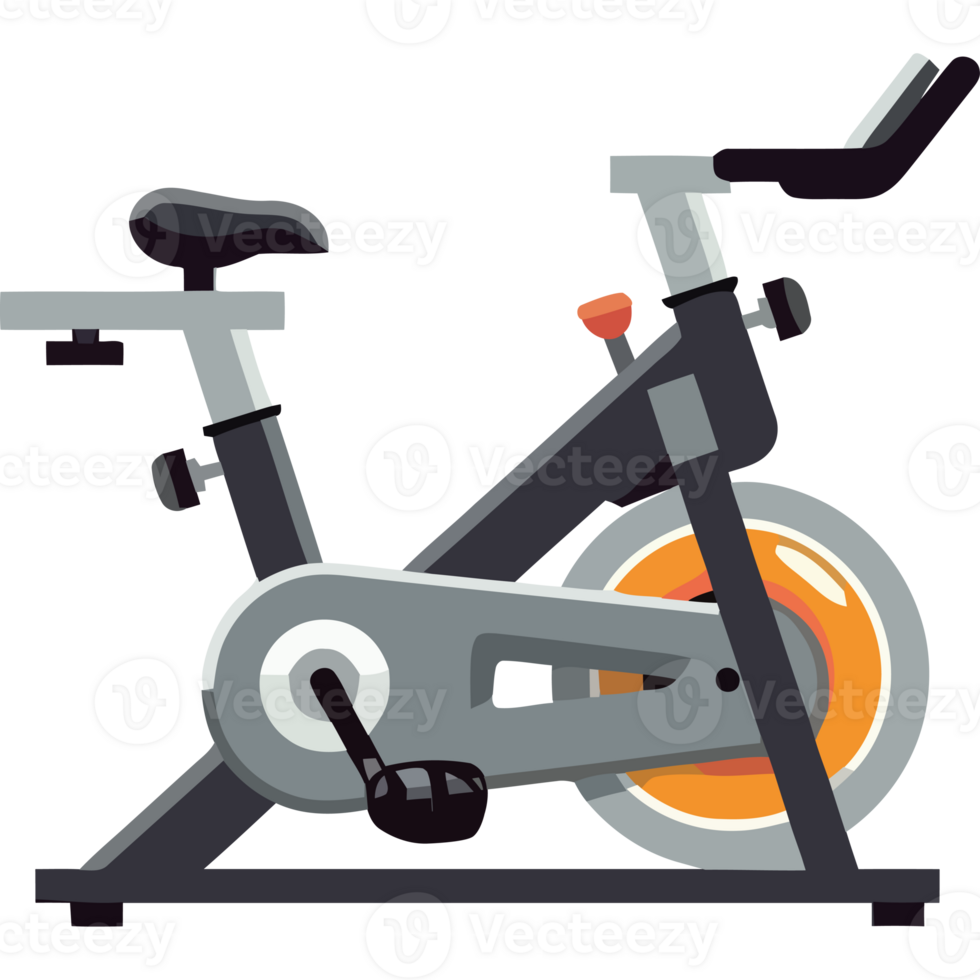 Healthy lifestyle symbolized by spinning bike icon isolated png