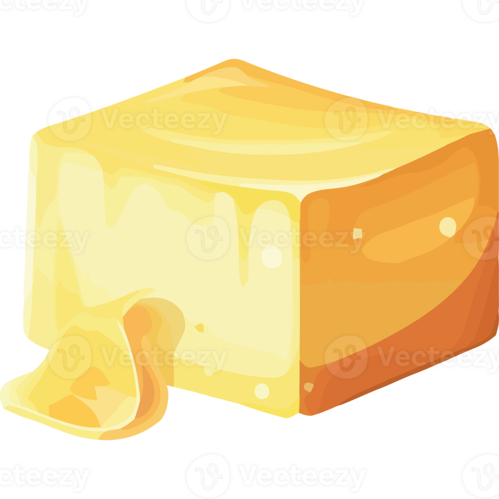 A piece of butter icon isolated png