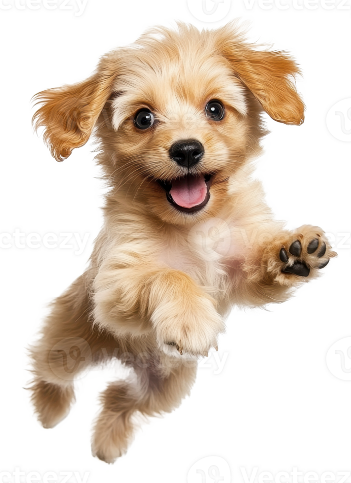 A dog jumping in the air with its mouth open png