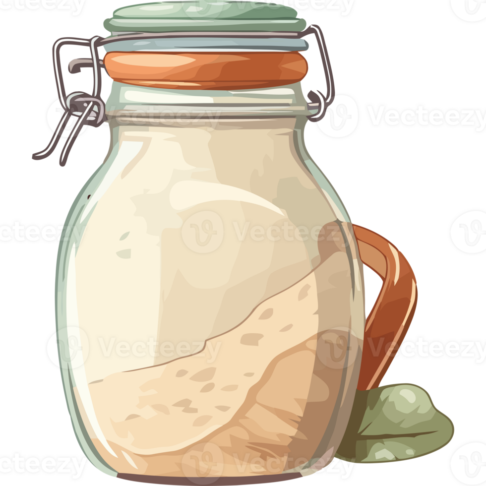 Organic meal in jar, drink icon isolated png