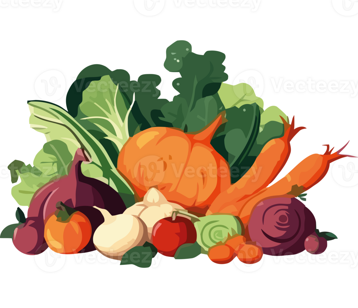 frisch Gemüse geerntet zum gesund Essen Mahlzeiten Symbol isoliert png
