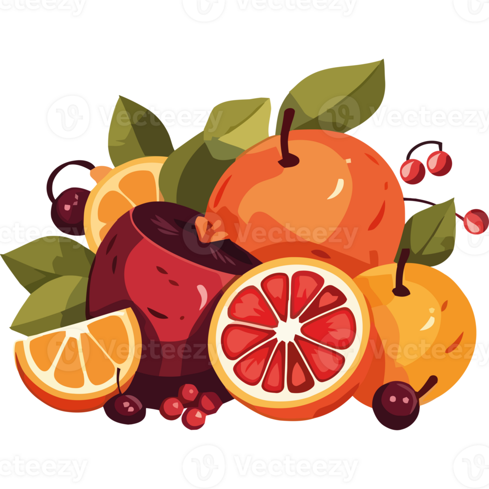 Juicy citrus fruits, ripe and refreshing summer treats icon isolated png