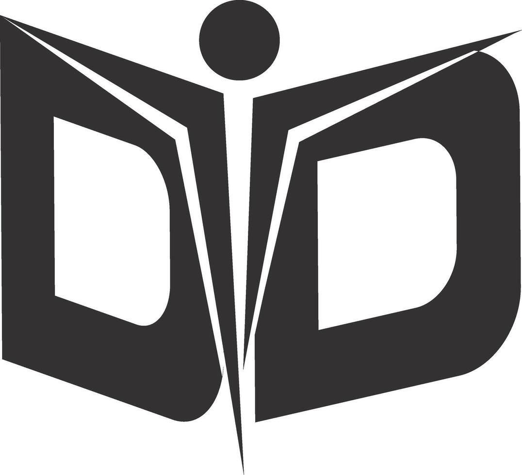 DTD text based logo design vector